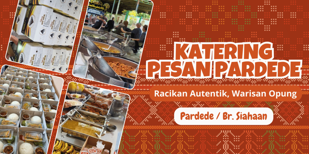 merah dan kuning modern jasa katering outdoor banner